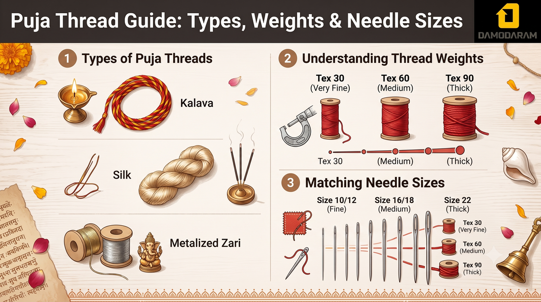 Puja Thread Online: Sacred Cotton Kalawa by Damodaram