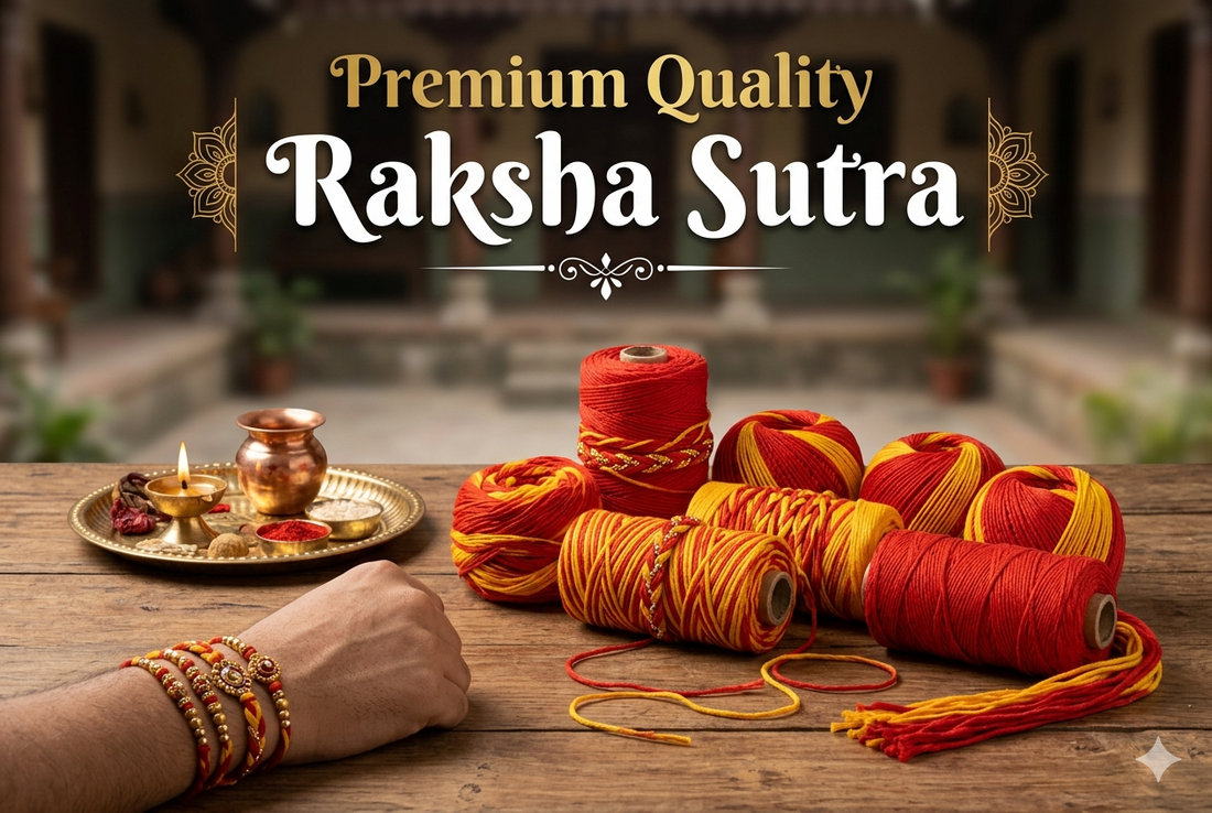 Premium Quality Raksha Sutra – Pure, Soft & Skin‑Friendly Sacred Thread for Rakhi, Puja and Rituals