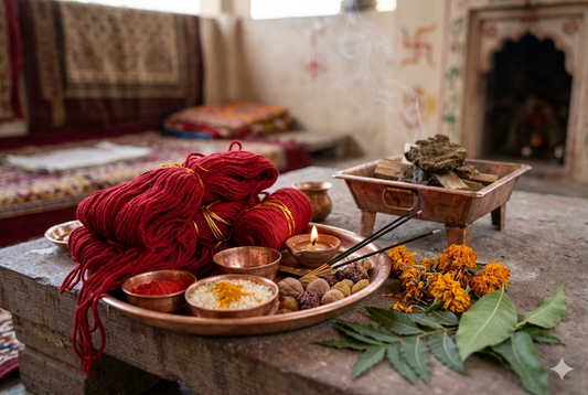 Red Cotton Mauli for Hawan: Sacred Ritual Thread Guide