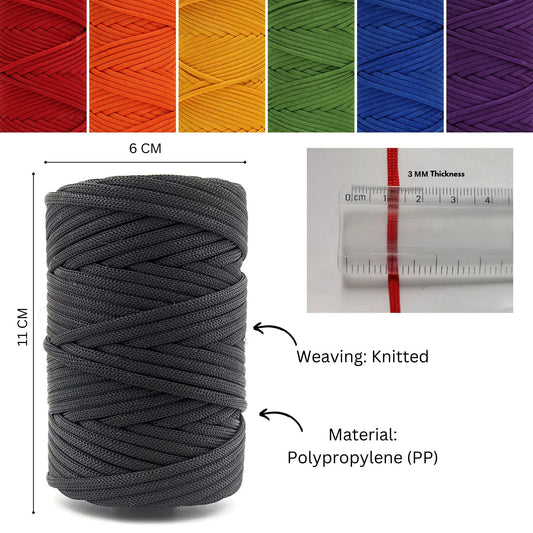 3mm PP Macrame Thread Cord Dori For Art Craft & DIY Projects