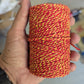 Raksha Sutra Kalawa Twisted Cotton Dori Cord for Religious & Holi purpose, Rakhi, Bracelet making (150 MTR, Red & Yellow)