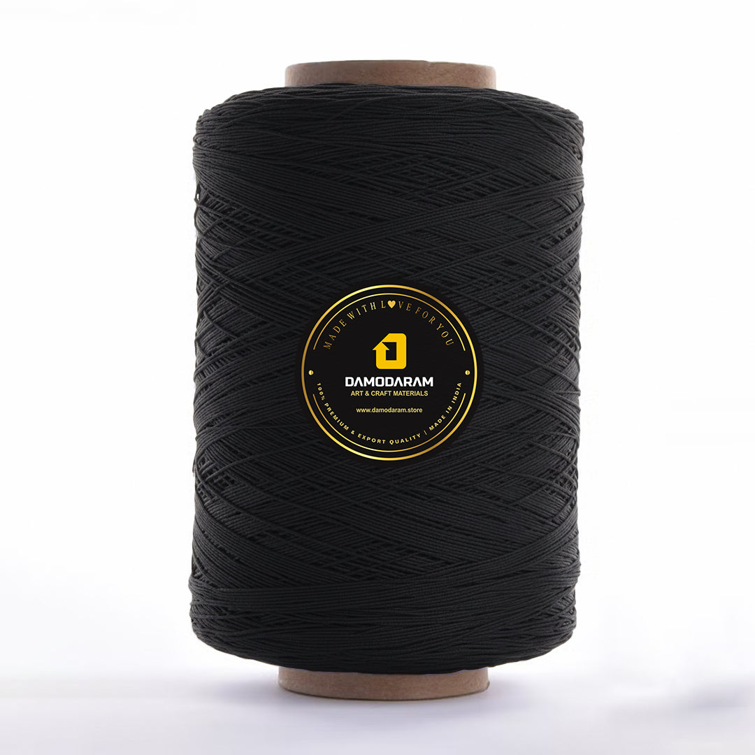 DAMODARAM 0.8mm Elastic Thread Cone for Making Jewelery, Bracelet, Necklace Beading Art Craft & DIY Projects (Each 500 MTR)
