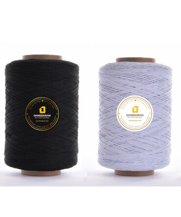 DAMODARAM 0.8mm Elastic Thread Cone for Making Jewelery, Bracelet, Necklace Beading Art Craft & DIY Projects (Each 500 MTR)