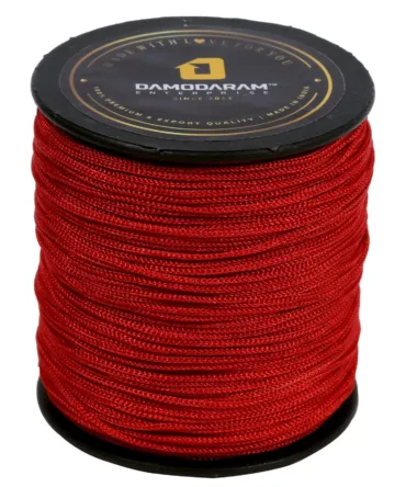 0.8mm Knitting Nylon Macrame Thread Cord Dori For Art Craft & DIY Projects (100 MTR, Red)