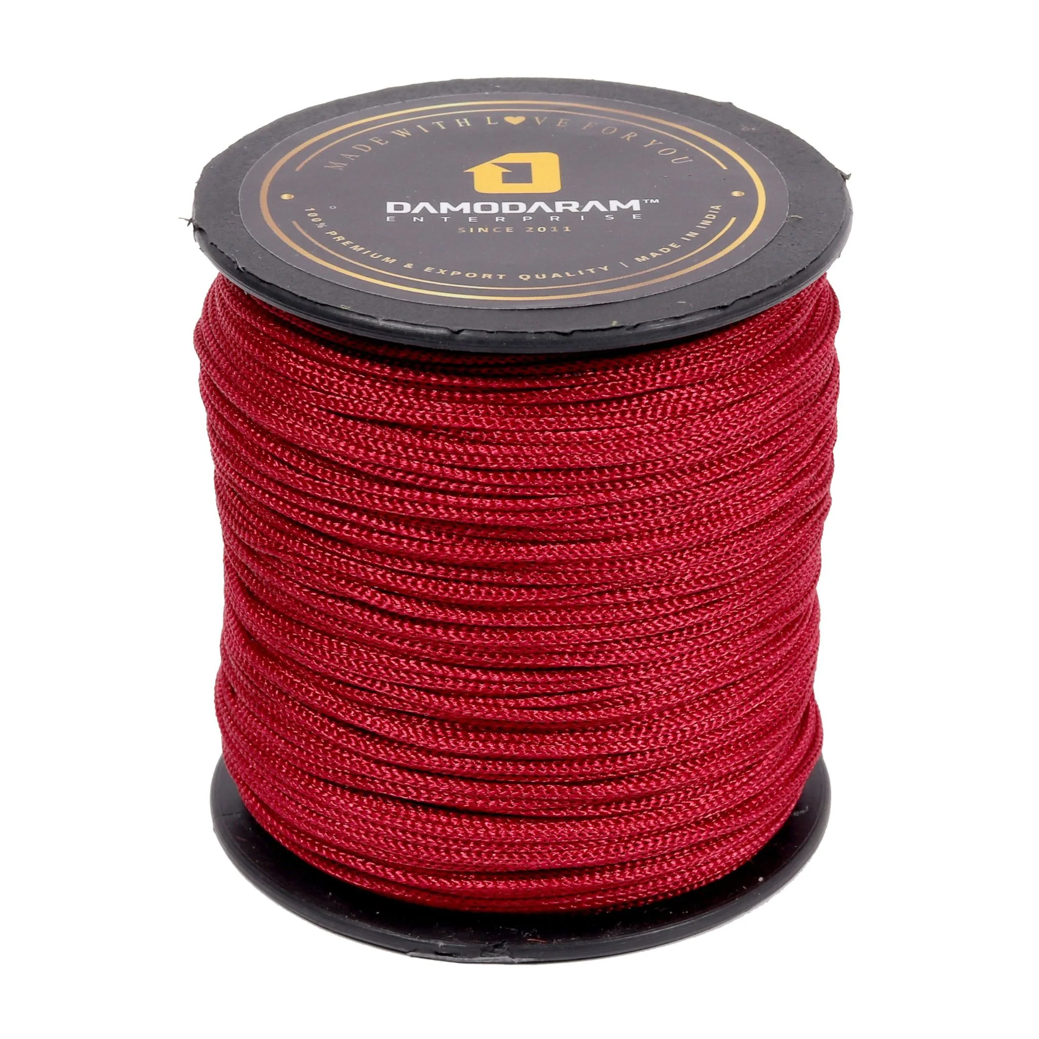 1mm Nylon Macrame Thread Cord/Dori For Art Craft & DIY Projects (Maroon)
