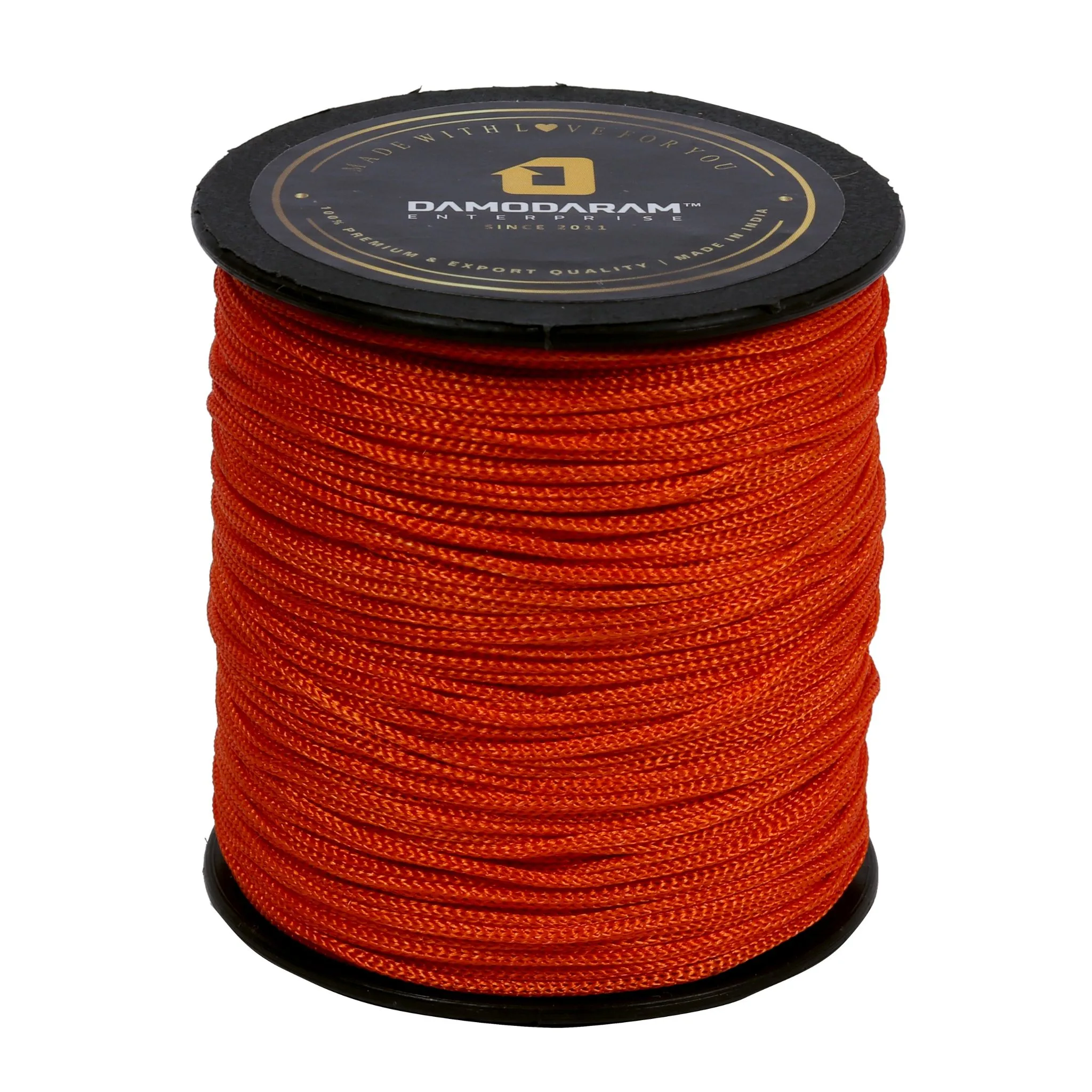 1mm Nylon Macrame Thread Cord/Dori For Art Craft & DIY Projects (Orange)