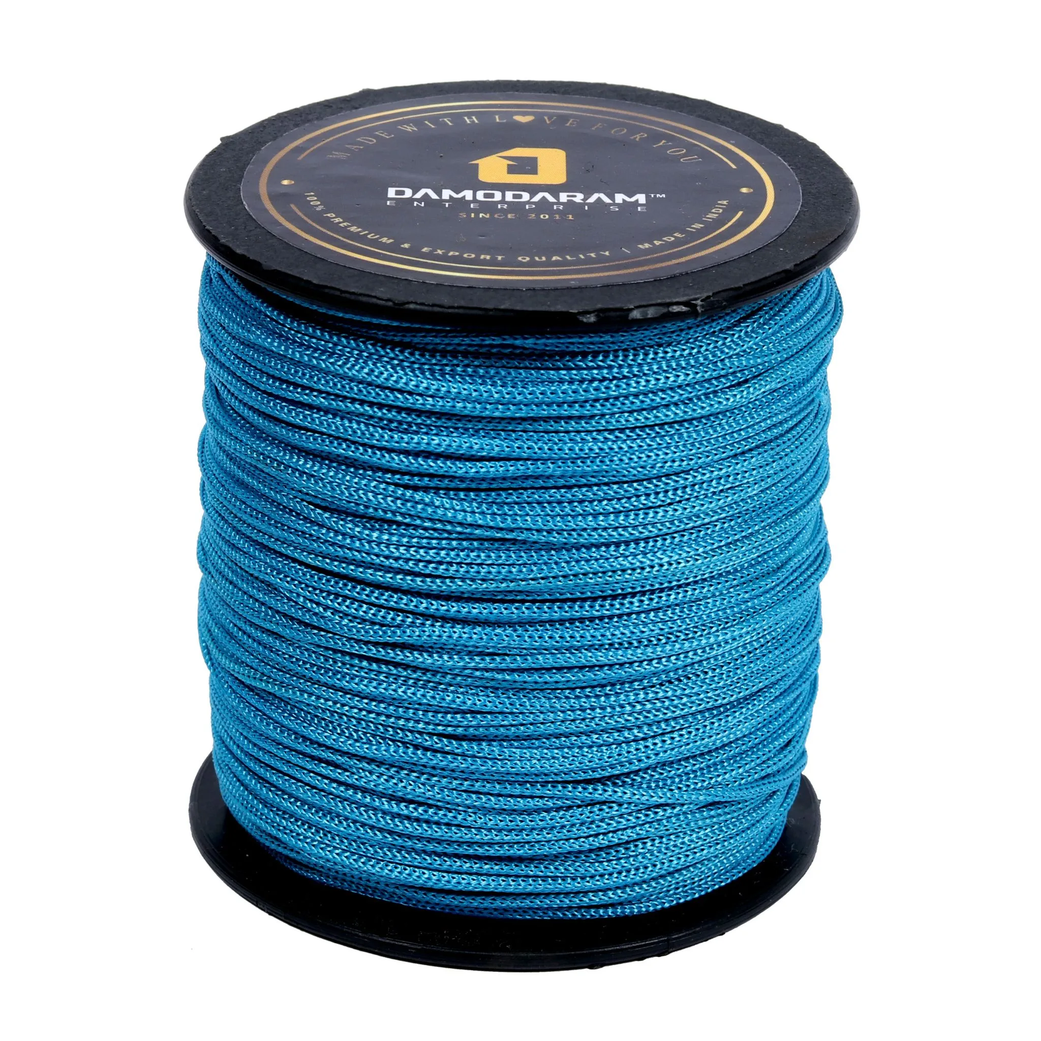 1mm Nylon Macrame Thread Cord/Dori For Art Craft & DIY Projects (Firozi Blue)