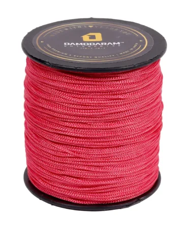 2mm Nylon Macrame Thread Cord/Dori For Art Craft & DIY Projects (Gajari Pale Red)