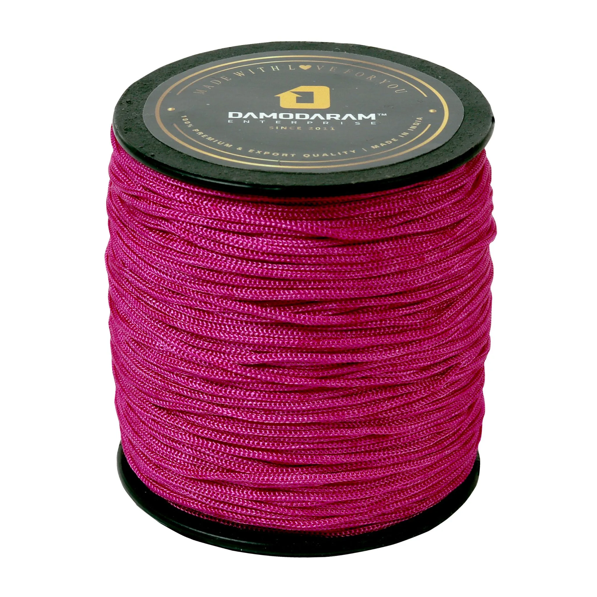 1mm Nylon Macrame Thread Cord/Dori For Art Craft & DIY Projects (Magenta)