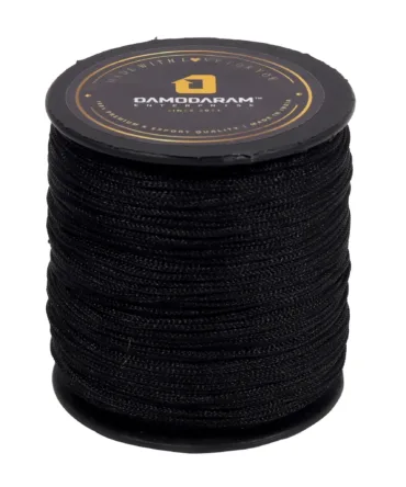 2mm Nylon Macrame Thread Cord/Dori For Art Craft & DIY Projects (Black)