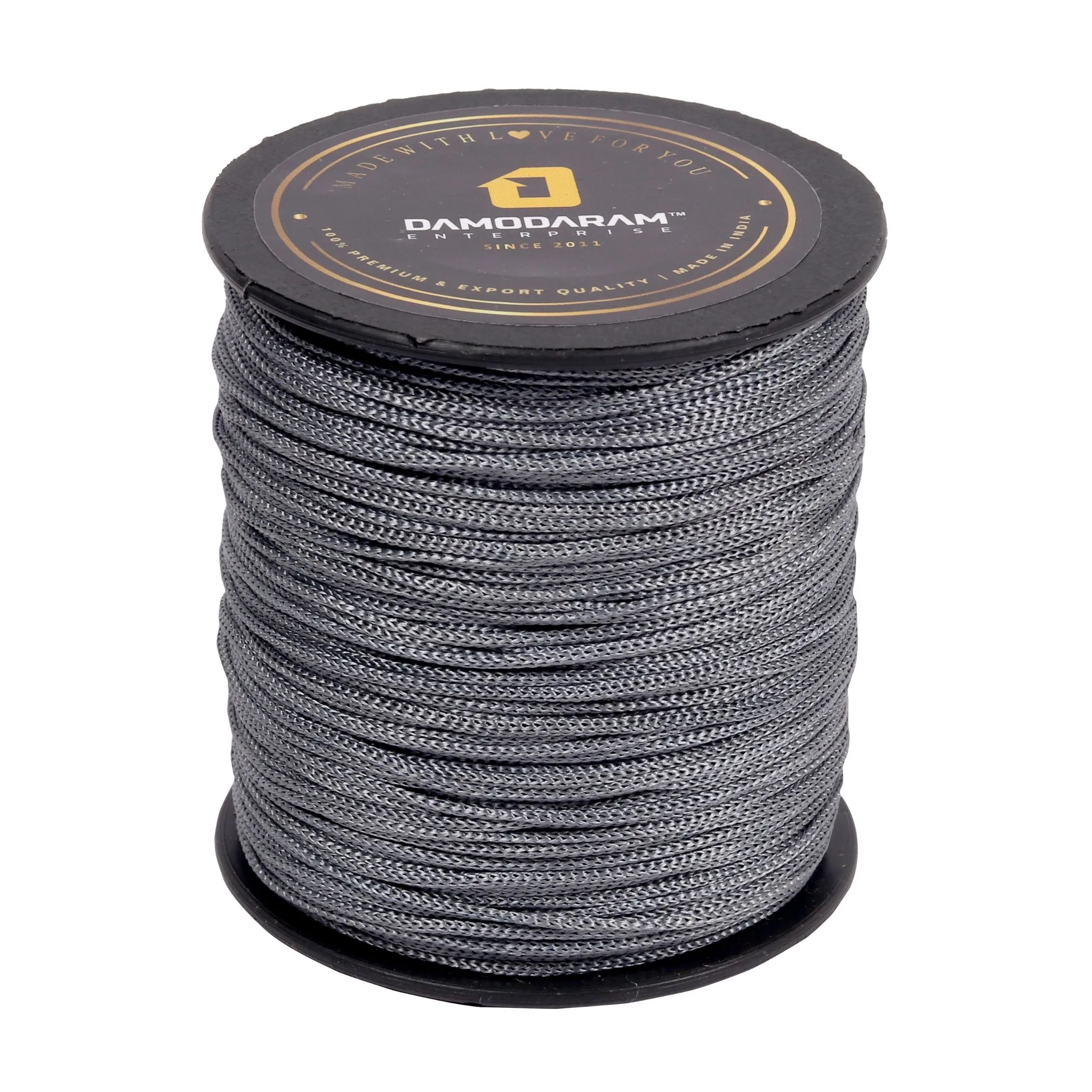 1mm Nylon Macrame Thread Cord/Dori For Art Craft & DIY Projects (Dark Grey)