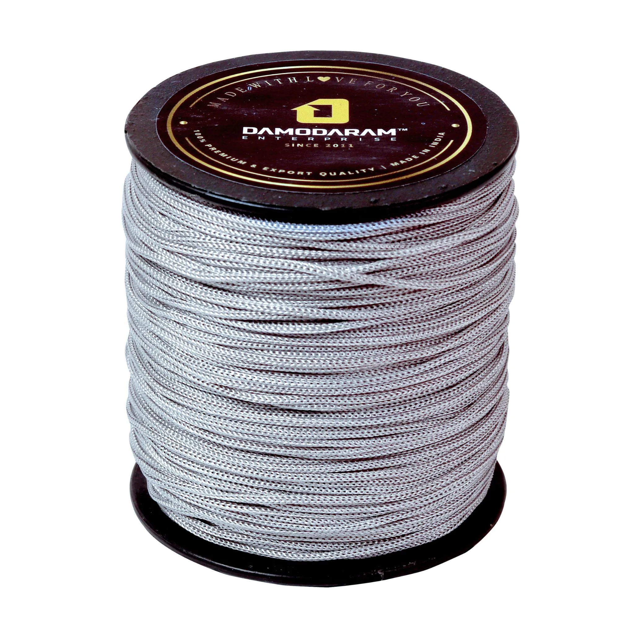 1mm Nylon Macrame Thread Cord/Dori For Art Craft & DIY Projects (Light Grey)