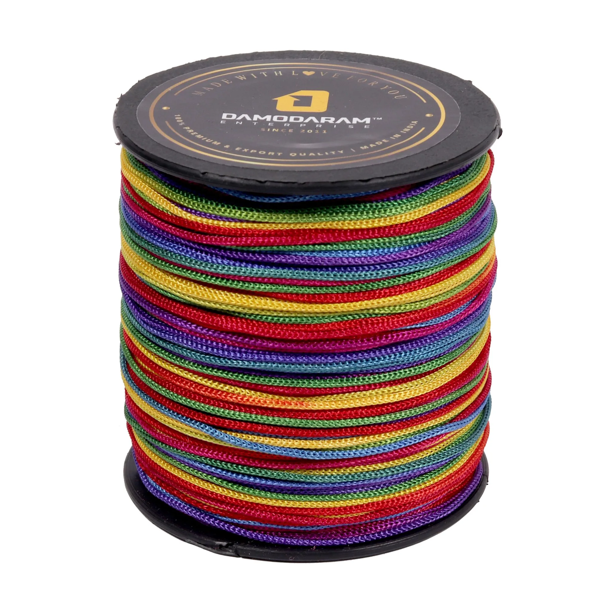 2mm Nylon Macrame Thread Cord/Dori For Art Craft & DIY Projects (Multi Colour)