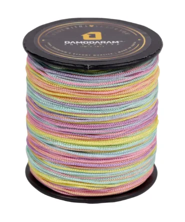 2mm Nylon Macrame Thread Cord/Dori For Art Craft & DIY Projects (Light Multi Colour)