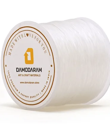 DAMODARAM Transparent Elastic Thread for Making Jewelery, Bracelet, Necklace Beading Art Craft & DIY Projects (100 MTR)