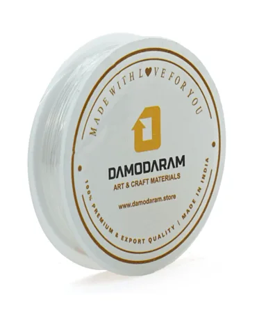 DAMODARAM Transparent Elastic Thread for Making Jewelery, Bracelet, Necklace Beading Art Craft & DIY Projects (10 MTR)