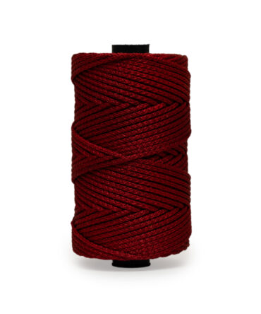 2.5mm Braided Polyester Macrame Thread Cord (80 MTR, Maroon)