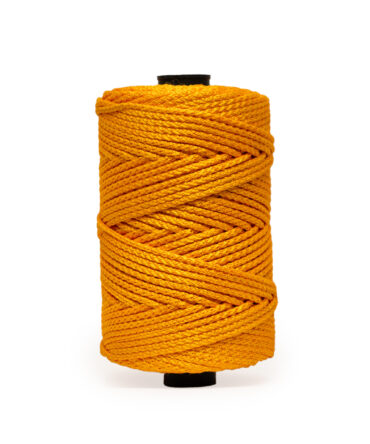 2.5mm Braided Polyester Macrame Thread Cord (80 MTR, Golden)