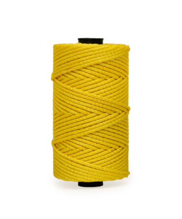 2.5mm Braided Polyester Macrame Thread Cord (80 MTR, Yellow)